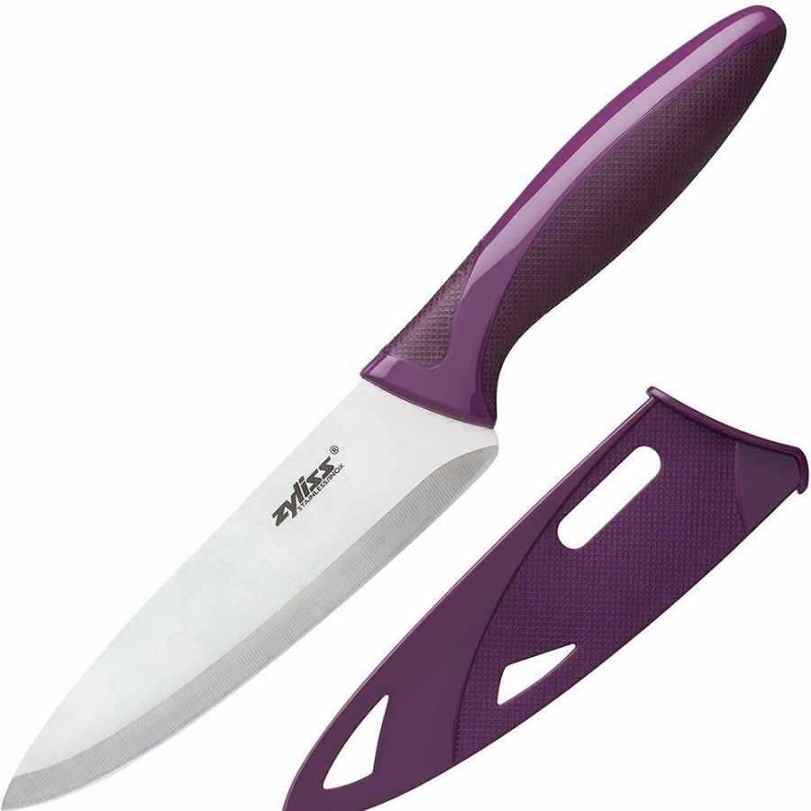 Knives * | Zyliss 5 Utility Knife With Cover | Purple