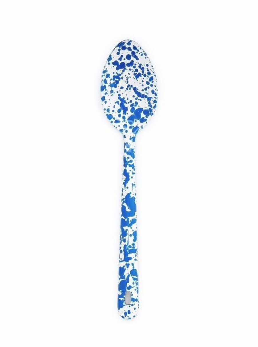 Glassware & Tabletop * | Crow Canyon Home Crow Canyon Enameled Serving Spoon Blue Marble