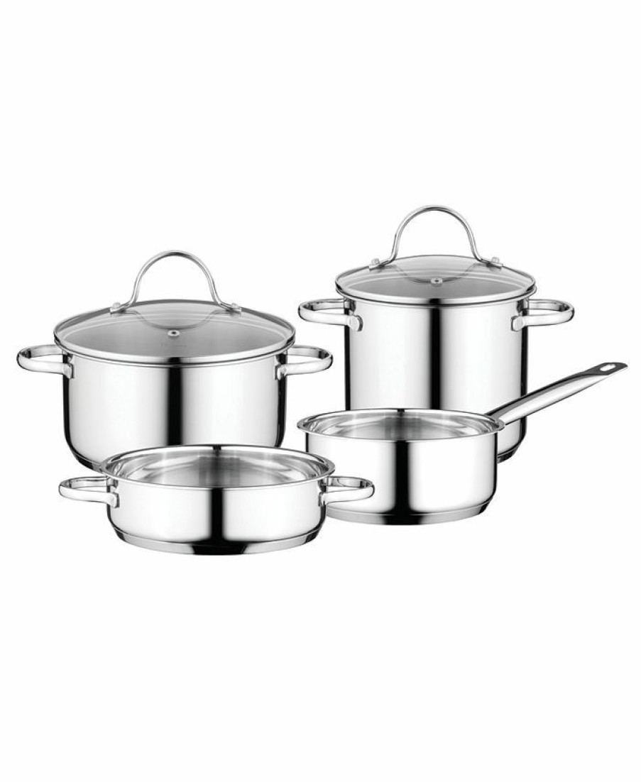 Kitchen * | Berghoff Essentials Comfort Cookware Set, 6 Pieces Silver-Tone