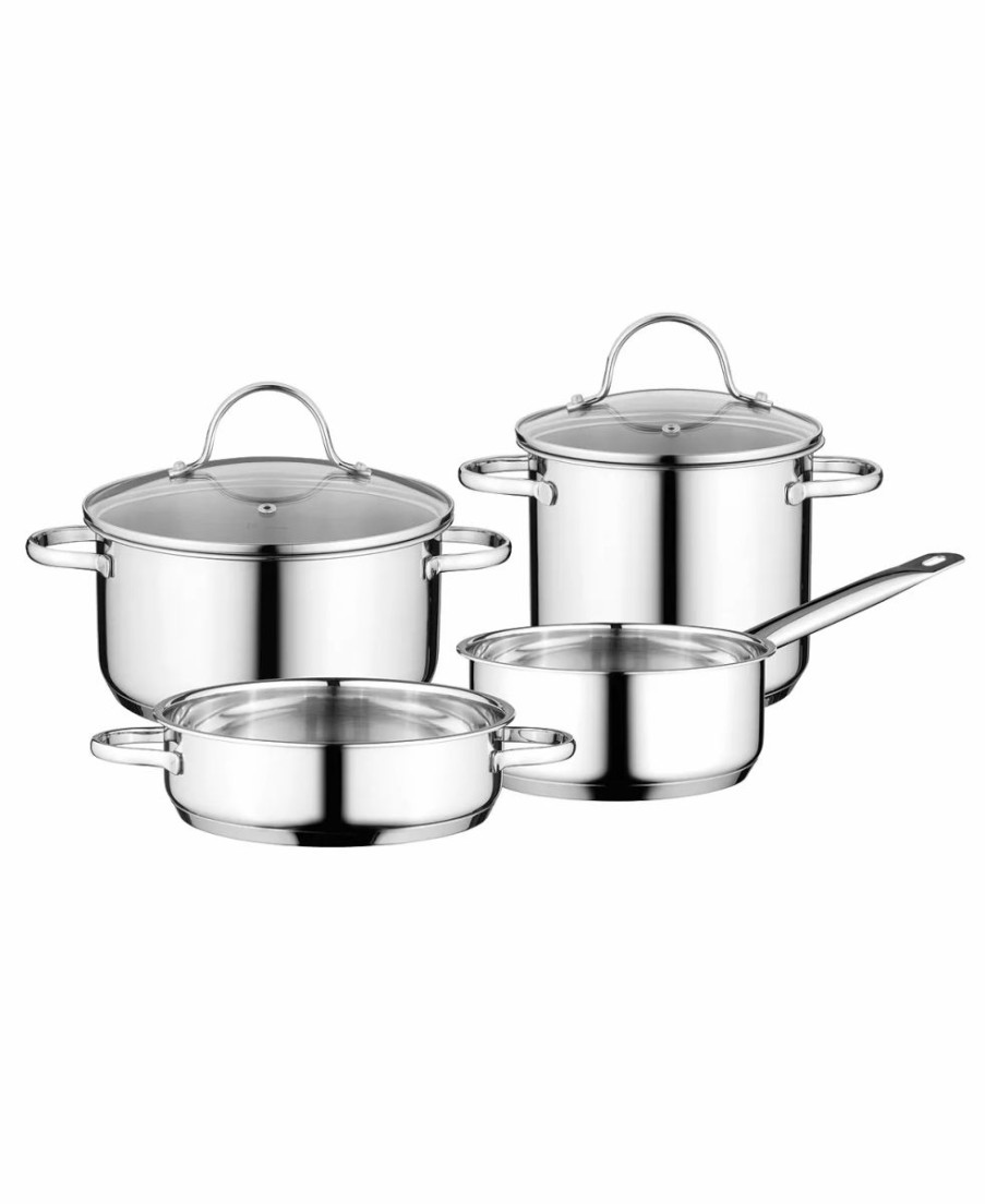 Kitchen * | Berghoff Essentials Comfort Cookware Set, 6 Pieces Silver-Tone