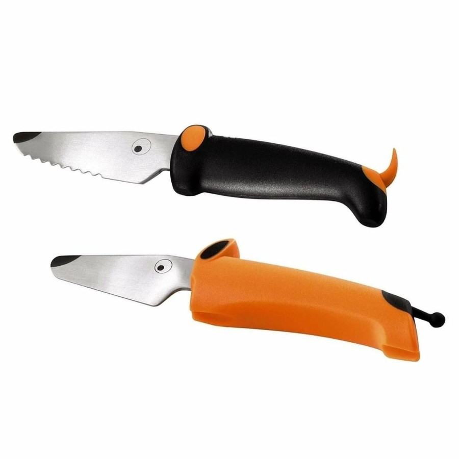 Cooks' Tools * | Kuhn Rikon Kinderkitchen Dog Knife Set | Orange & Black