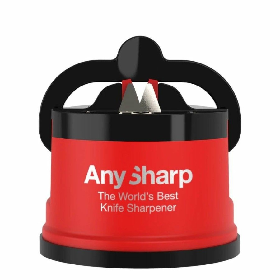 Knives * | Anysharp Pro Sharpener | Matte Red