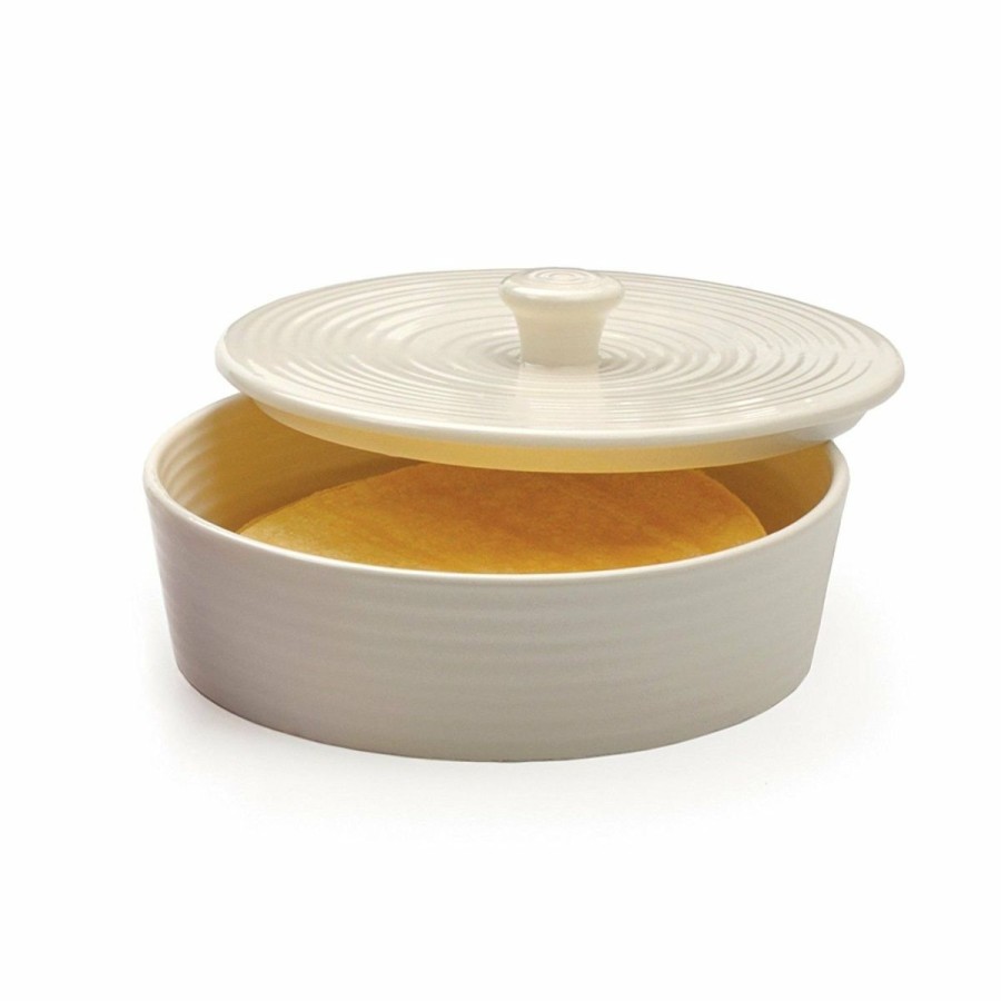 Glassware & Tabletop * | Rsvp International Rsvp White Stoneware Tortilla Warmer