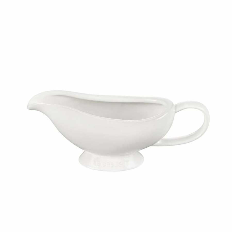 Glassware & Tabletop * | Le Creuset 16Oz Heritage Stoneware Gravy Boat | White