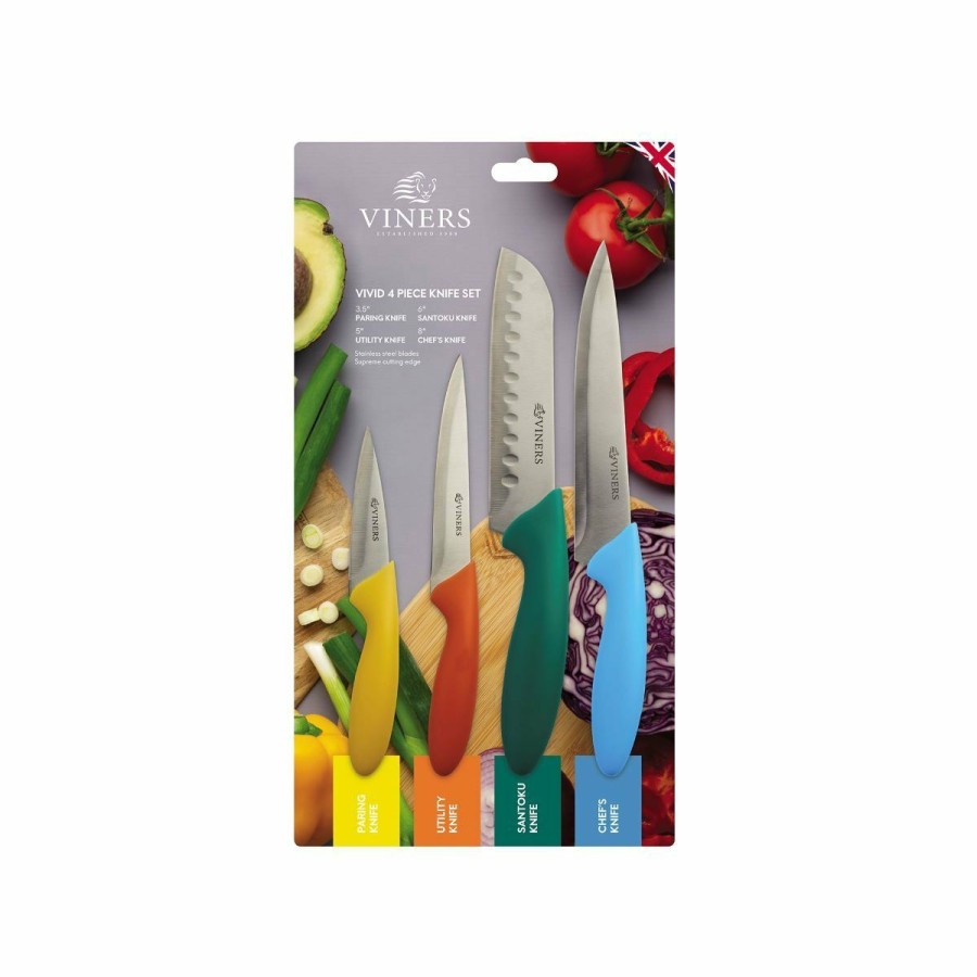 Knives * | Viners Vivid Knife Set | 4-Piece