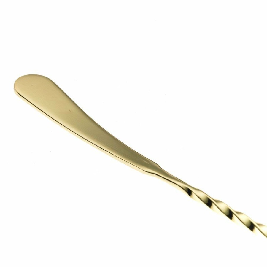 Glassware & Tabletop * | Mercer Barfly 17.1 Japanese-Style Bar Spoon | Gold Plated