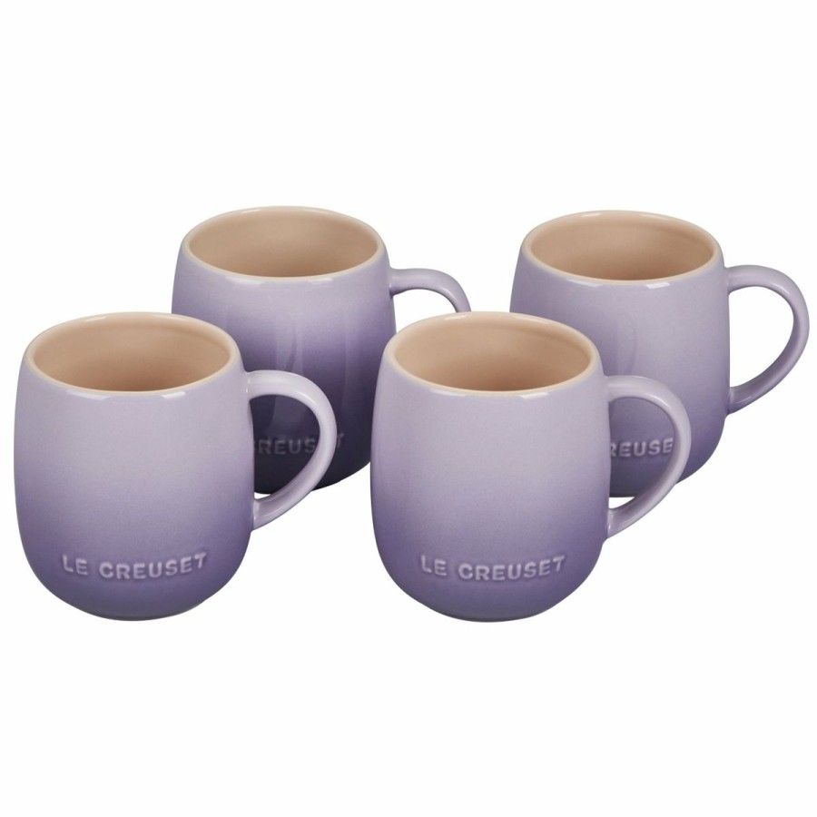 Glassware & Tabletop * | Le Creuset 13Oz Heritage Mugs (Set Of 4) | Provence Purple