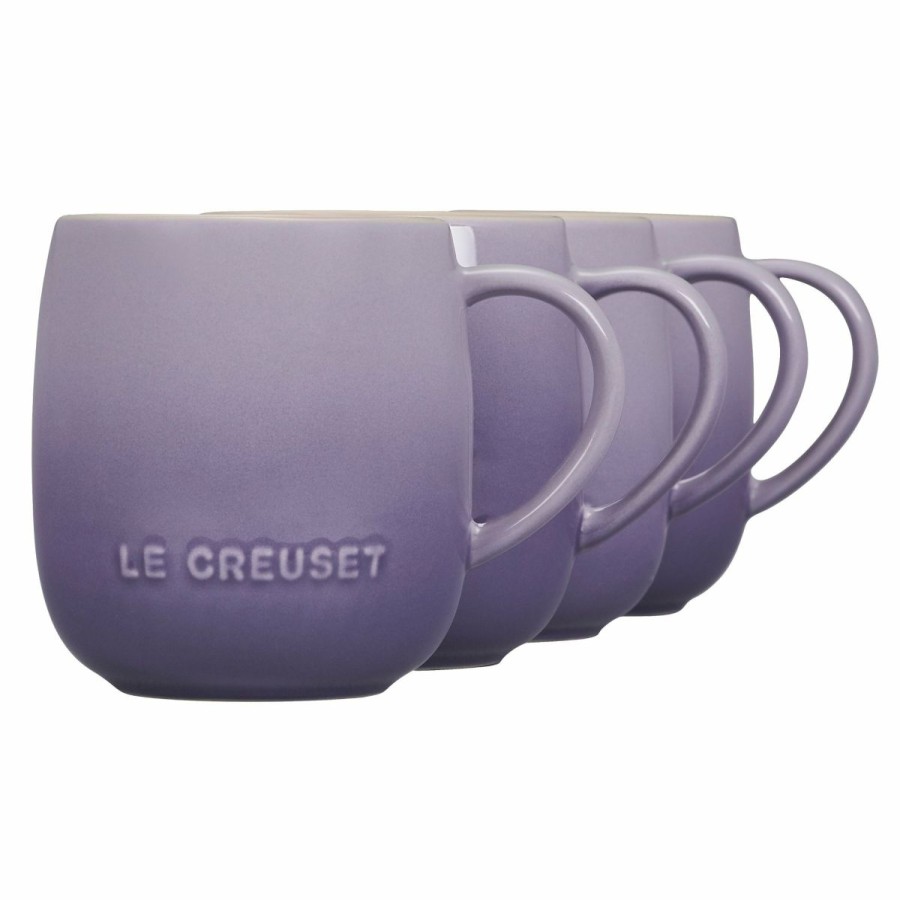 Glassware & Tabletop * | Le Creuset 13Oz Heritage Mugs (Set Of 4) | Provence Purple