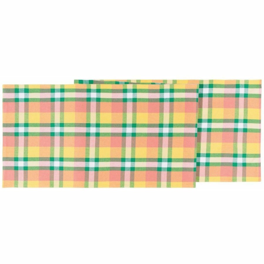 Glassware & Tabletop * | Danica Brands Now Designs By Danica Second Spin 14 X 72 Table Runner | Plaid Meadow