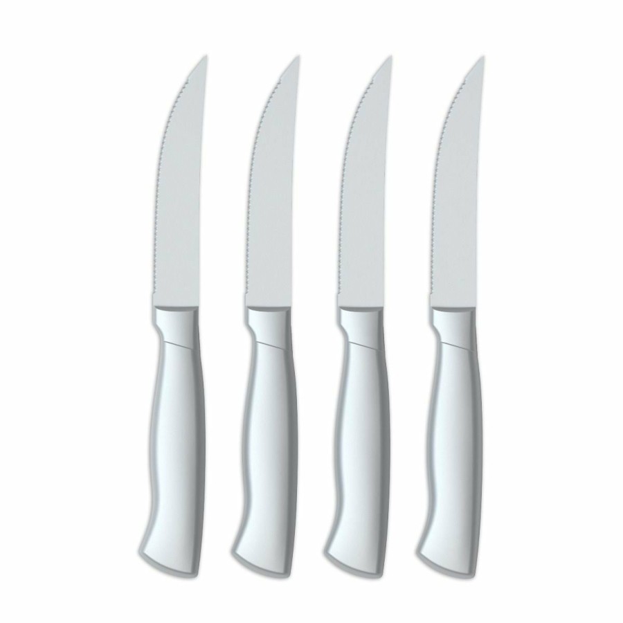 Knives * | Cuisinart 4-Piece Stainless Steel Hollow Handle Steak Knife Set