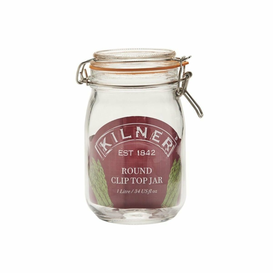 Glassware & Tabletop * | Kilner Swing Top Round Glass Jar | 1L