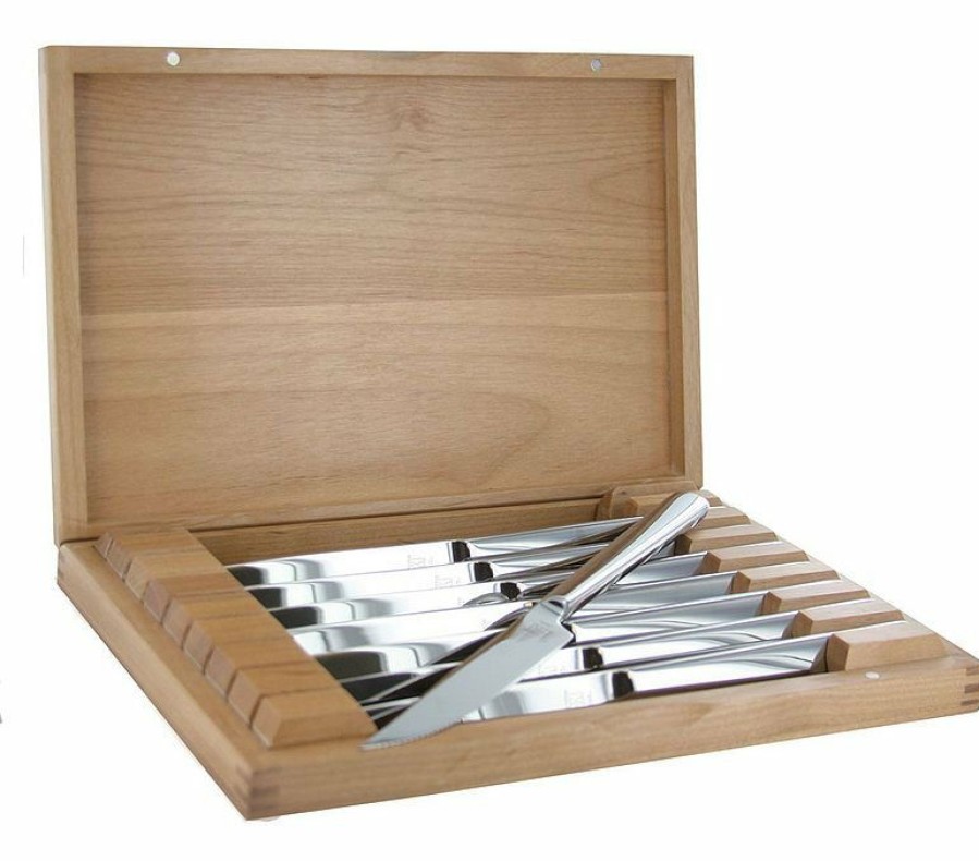 Knives * | Zwilling J.A. Henckels Steak Knives Stainless Steel 8 Pc Set In Wood Presentation Box