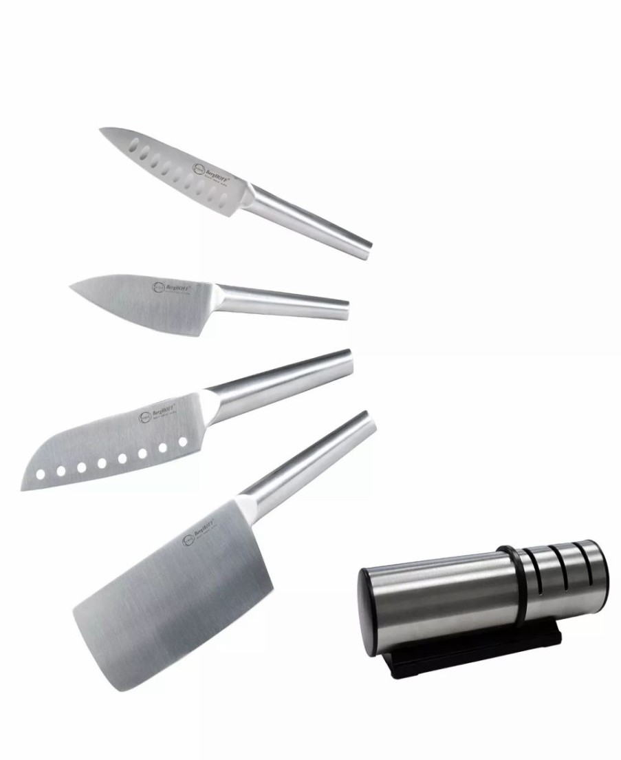 Kitchen * | Berghoff 5-Pc. Cutlery Set With Knife Sharpener Silver