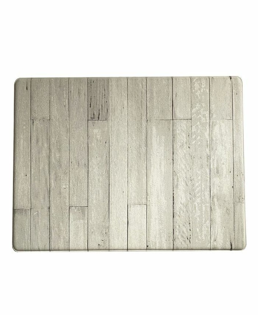 Kitchen * | Elrene Farmhouse Living Faux Wood Grain Rustic Comfort Anti Fatigue Kitchen Mat, 18 30 Natural Grey