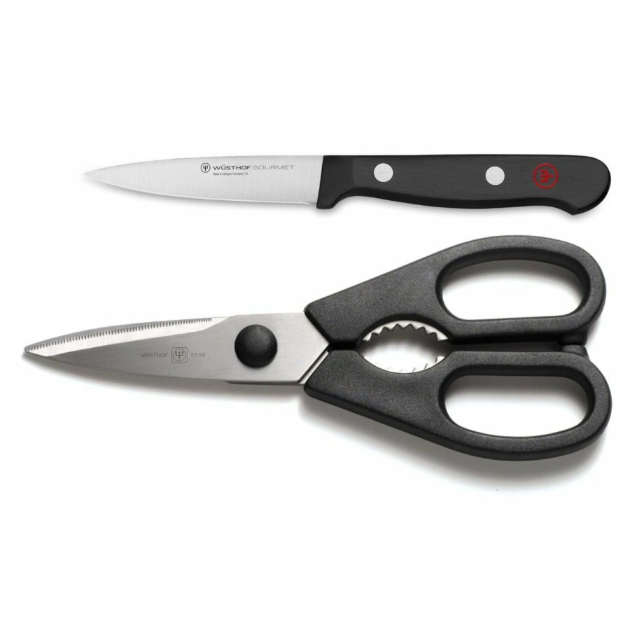 Knives * | Wusthof Cutlery Wusthof Gourmet 2-Piece Shear & Paring Knife Set