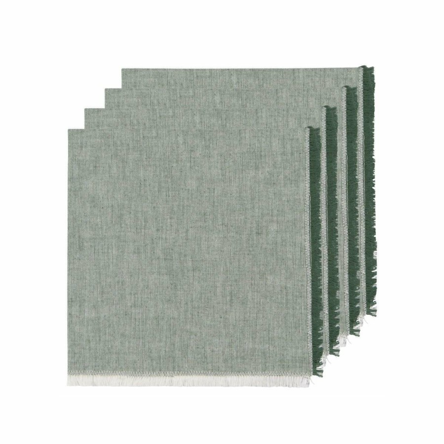 Glassware & Tabletop * | Danica Brands Danica Heirloom 18 Chambray Napkins (Set Of 4) | Jade