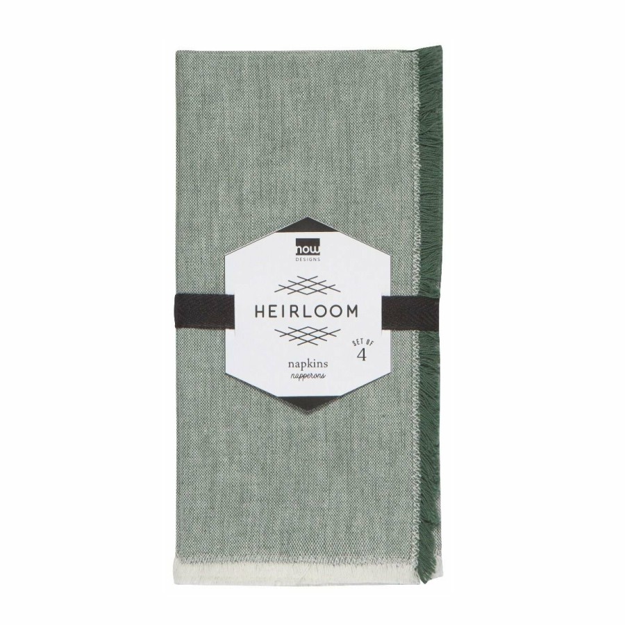 Glassware & Tabletop * | Danica Brands Danica Heirloom 18 Chambray Napkins (Set Of 4) | Jade