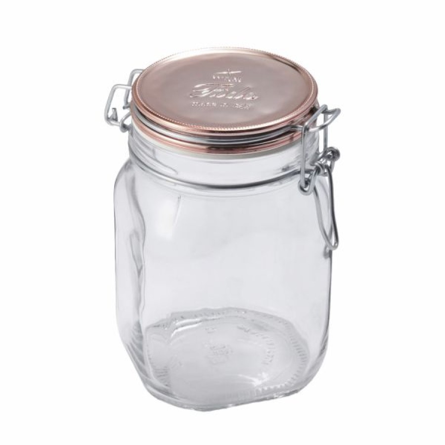 Glassware & Tabletop * | Bormioli Rocco 33.75Oz Swing Top Fido Jar | Copper Lid