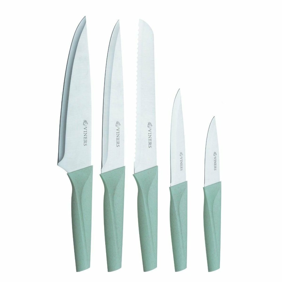 Knives * | Viners Organic Green Knife Block Set | 6-Piece