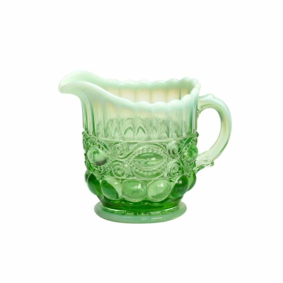 Glassware & Tabletop * | Mosser Glass Eye Winker Creamer | Green Opal