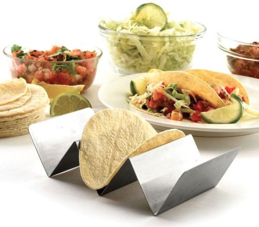 Cooks' Tools * | Norpro Stainless Steel Taco Rack | Set Of 2