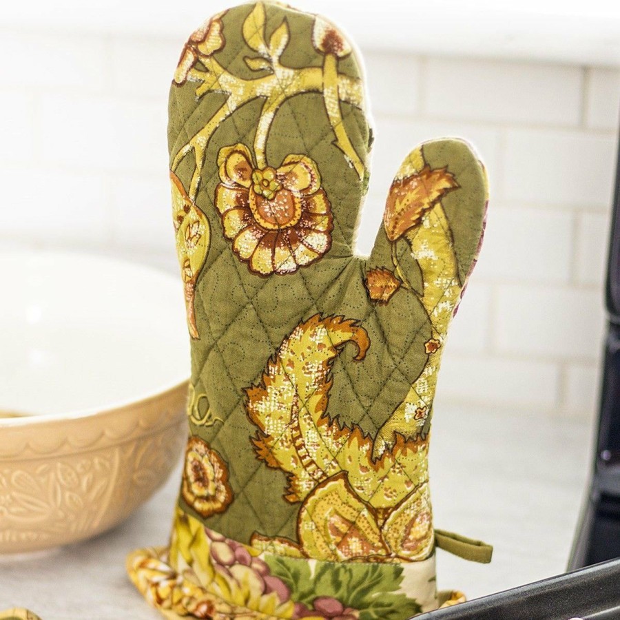 Glassware & Tabletop * | April Cornell Oven Mitt | Pumpkin Hollow Patchwork