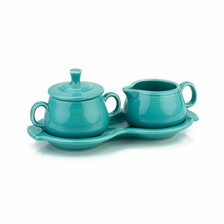 Glassware & Tabletop * | Fiesta Sugar & Cream Tray Set | Turquoise