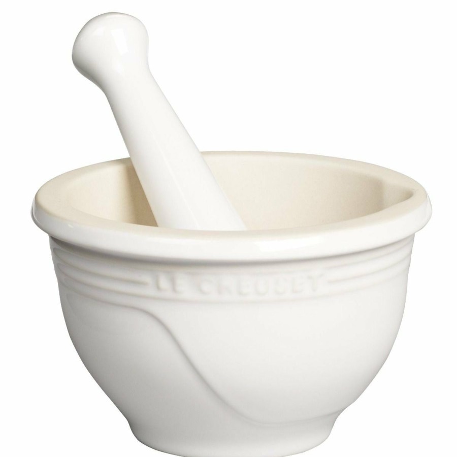 Cooks' Tools * | Le Creuset 10Oz Mortar & Pestle | White