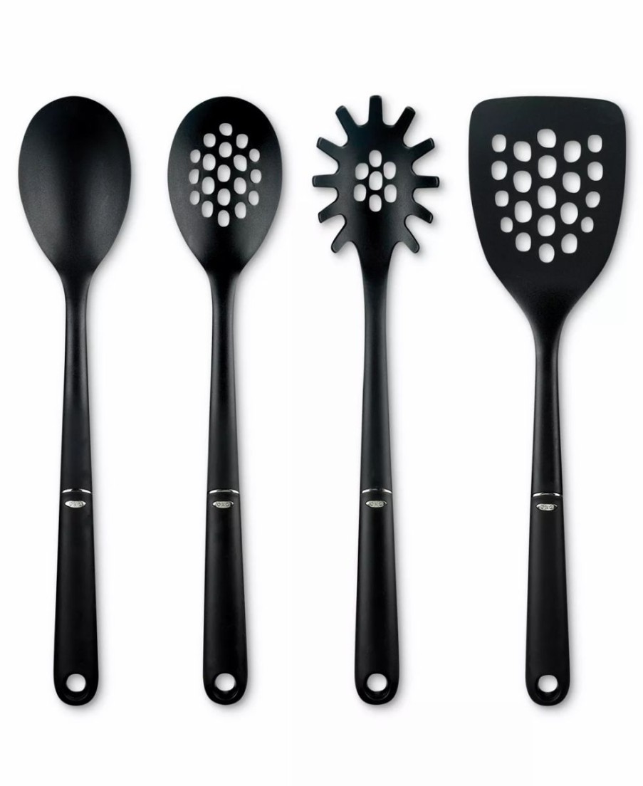 Kitchen * | Oxo Kitchen Tool Set, 4 Piece Nylon Good Grips Black