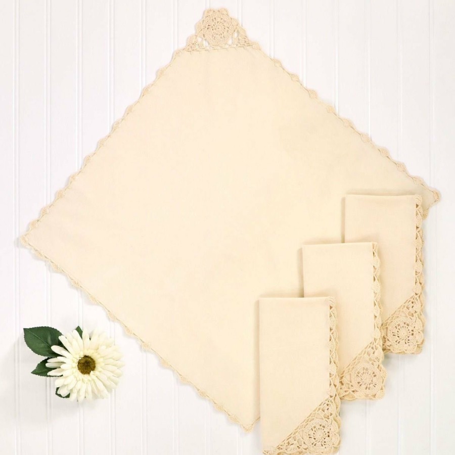 Glassware & Tabletop * | April Cornell Cora'S Crochet Napkin (Set Of 6) | Antique