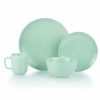 Glassware & Tabletop * | Everything Kitchens Modern Colorful Neutrals Rippled 16-Piece Dinnerware Set Glazed | Light Green