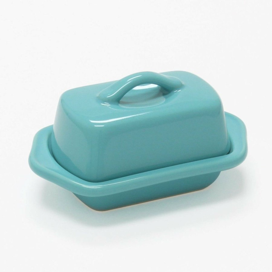 Glassware & Tabletop * | Chantal Mini Butter Dish Aqua