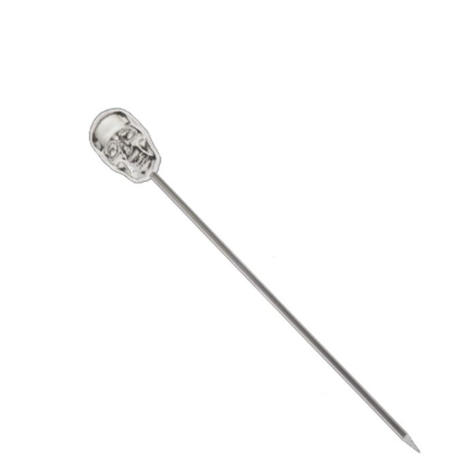 Glassware & Tabletop * | Mercer Barfly Stainless Steel Skull Cocktail Picks (Set Of 12) | Stainless Steel