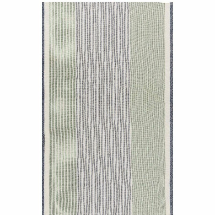 Glassware & Tabletop * | Danica Brands Danica Heirloom Array Stripe Dishtowels (Set Of 2) | Jade