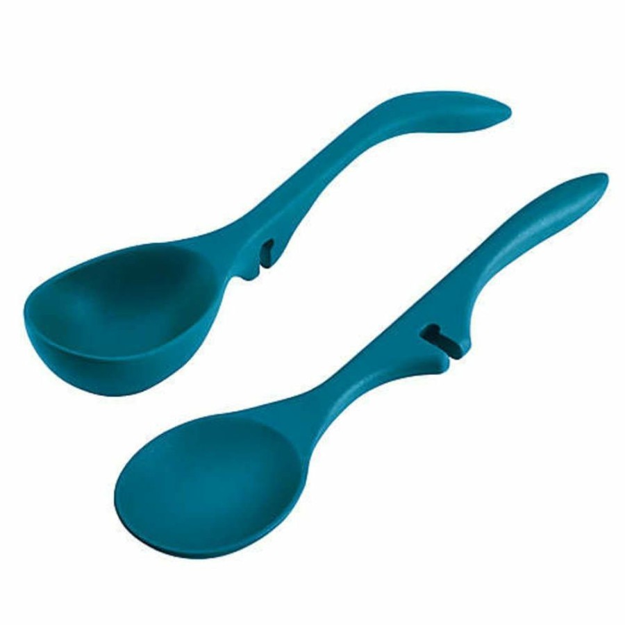 Cooks' Tools * | Rachael Ray 2-Piece Lazy Ladle & Spoon Set | Marine Blue