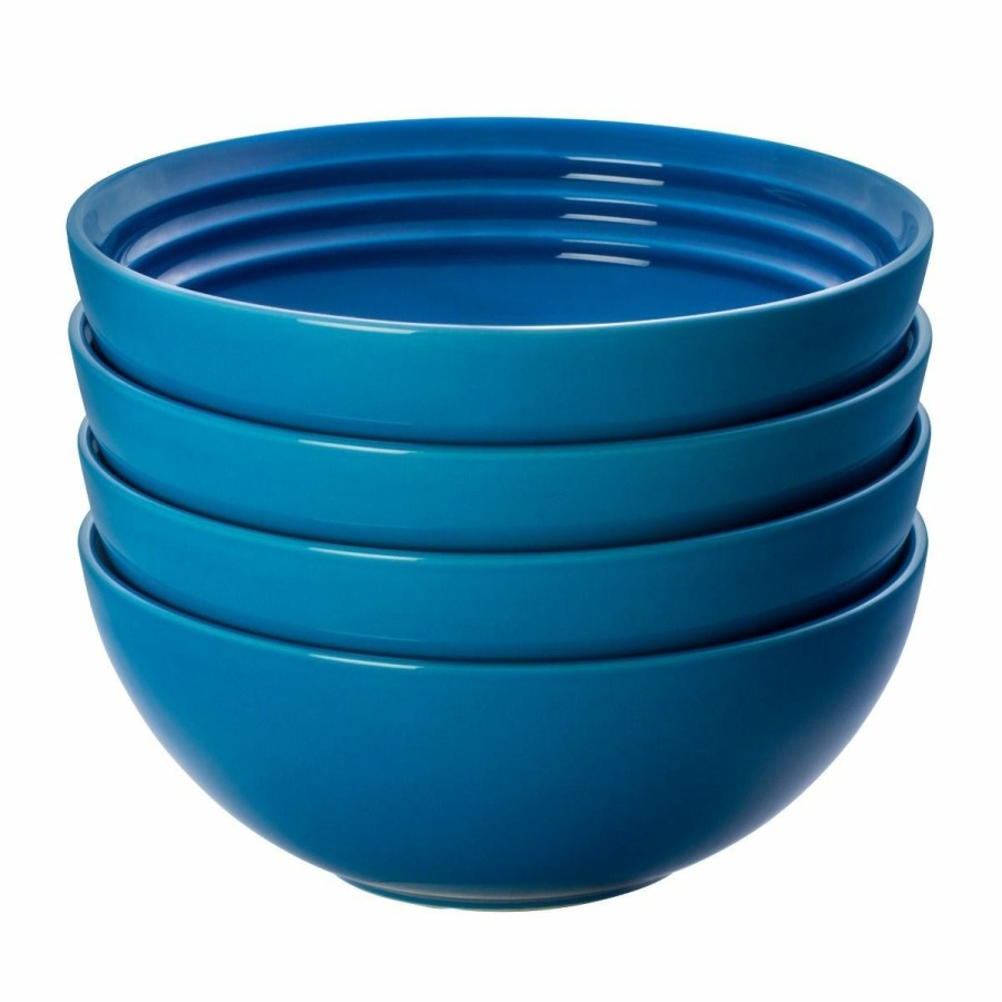 Glassware & Tabletop * | Le Creuset 22Oz Soup Bowls Set Of 4 | Marseille Blue