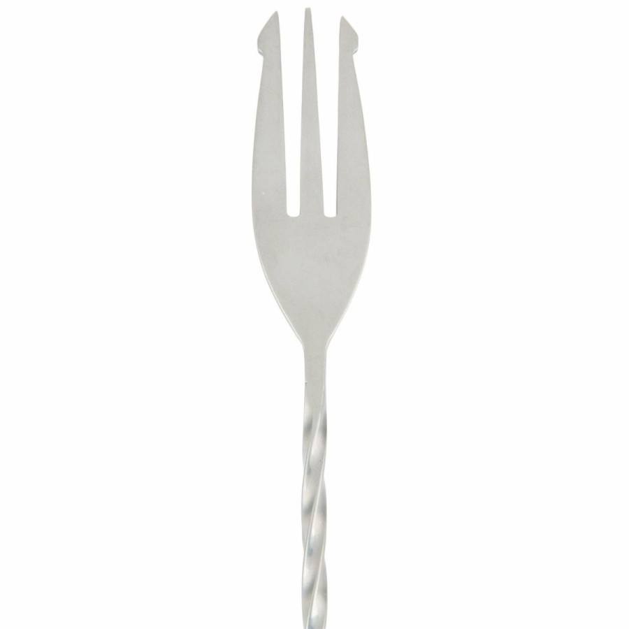 Glassware & Tabletop * | Mercer Barfly 15.75 Bar Spoon With Fork | Stainless Steel