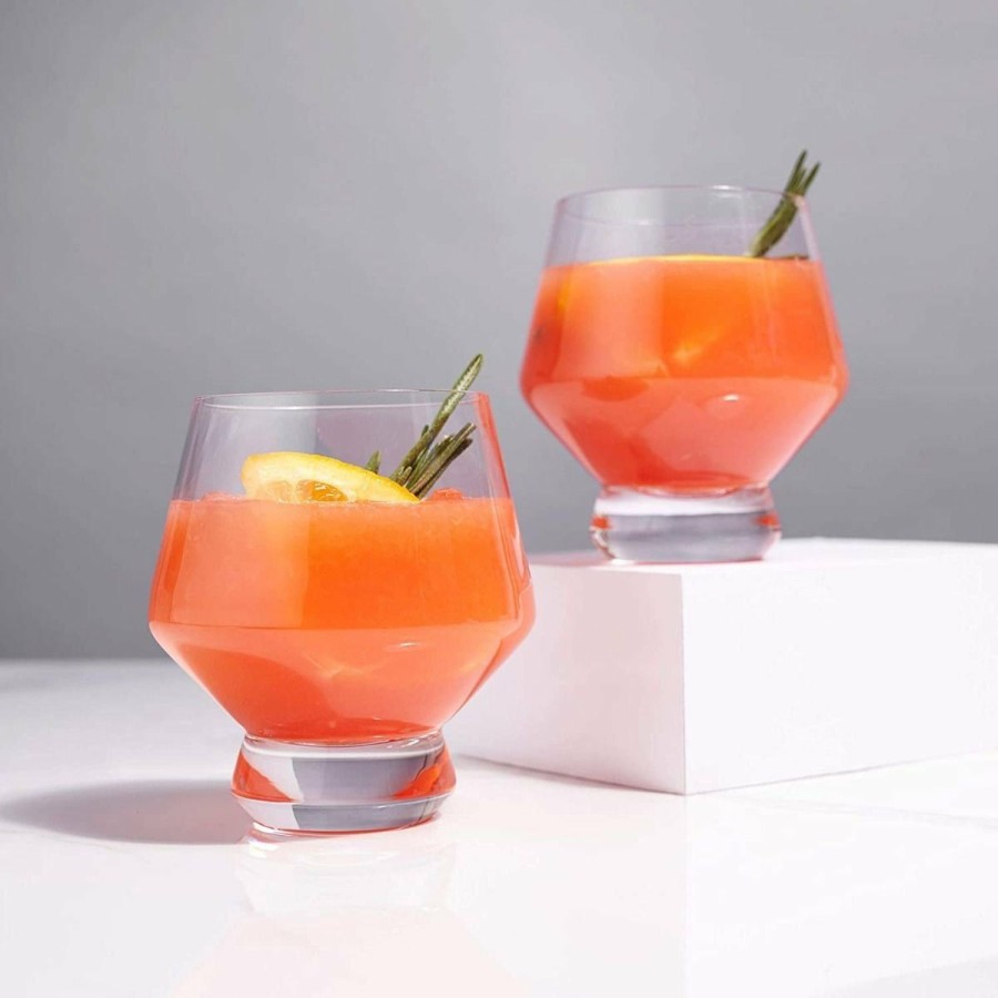 Glassware & Tabletop * | Viski Footed Crystal Punch Cups