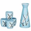 Glassware & Tabletop * | Fuji Merchandise 5-Piece Sake Gift Set | Cherry Blossom Blue