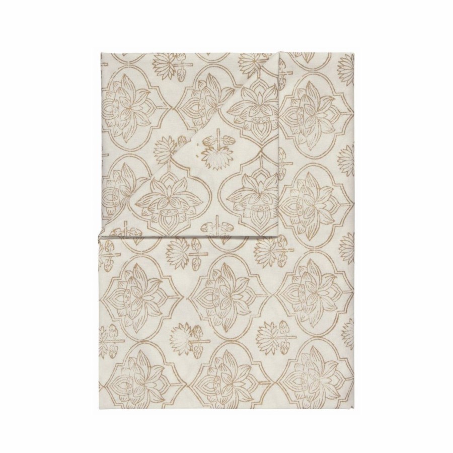 Glassware & Tabletop * | Danica Brands Danica Heirloom 60 X 90 Block Print Tablecloth | Lotus