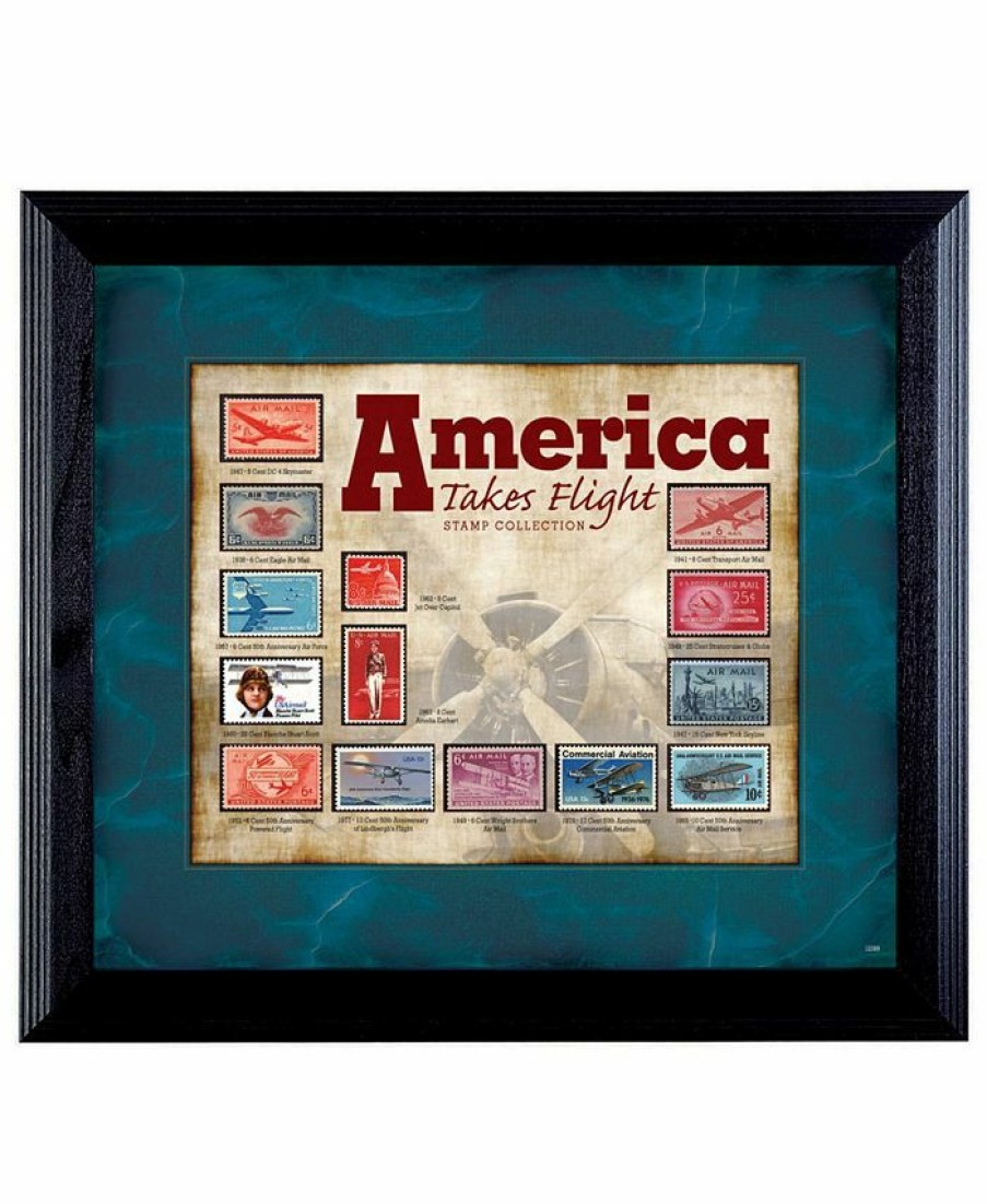 Misc_Gifts * | American Coin Treasures Kes Flight Stamp Collection In Wall Frame Multi