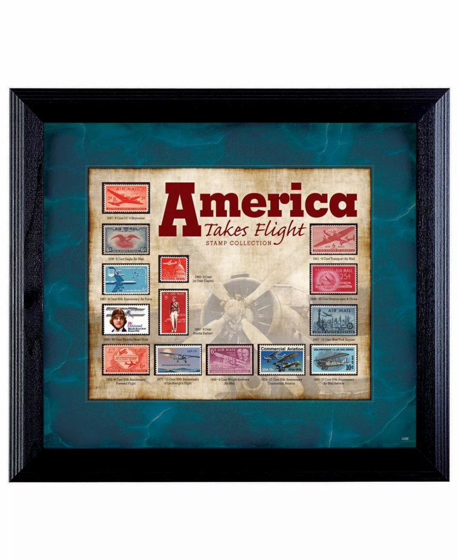 Misc_Gifts * | American Coin Treasures Kes Flight Stamp Collection In Wall Frame Multi