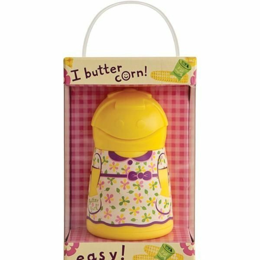 Cooks' Tools * | Talisman Designs "Butter Girl" Corn Butterer Yellow