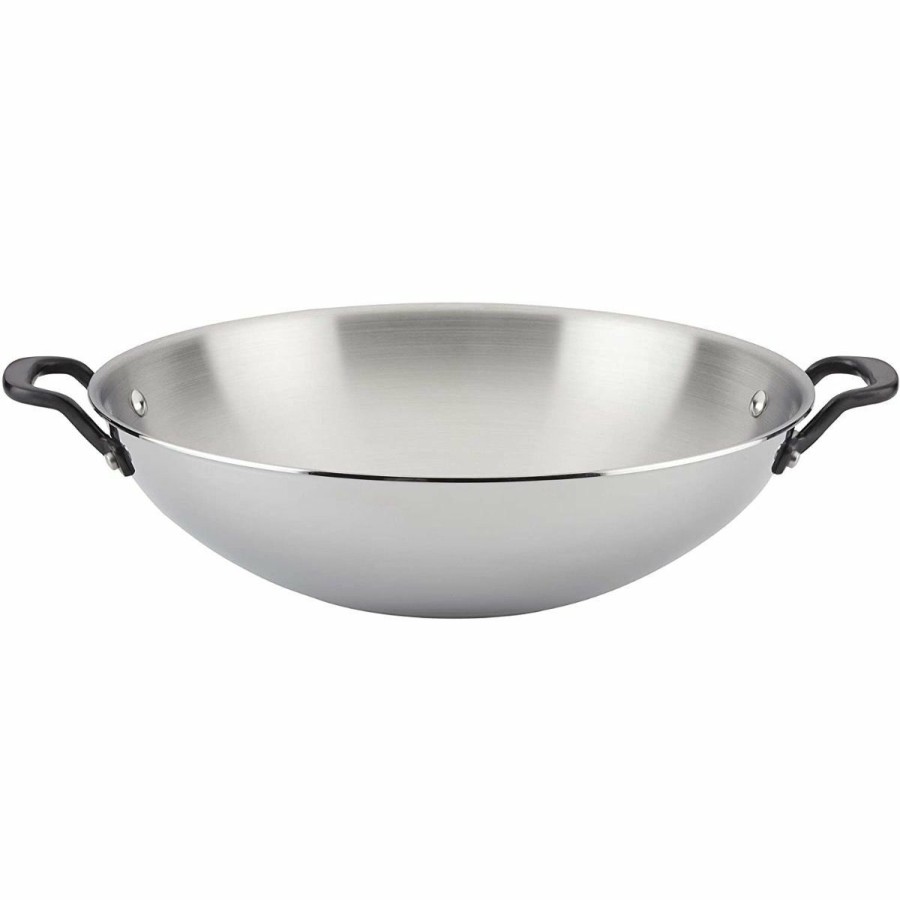 Cooks' Tools * | Kitchenaid Non-Electrics Kitchenaid Stainless Steel 5-Ply Stir Fry/Wok | 15