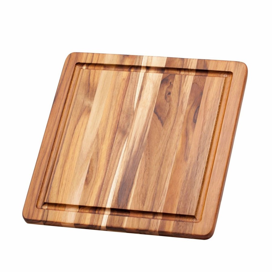 Knives * | Teakhaus Edge Grain Cutting/Serving Board + Juice Canal (Square) | 11.75 X 11.75 X 0.5