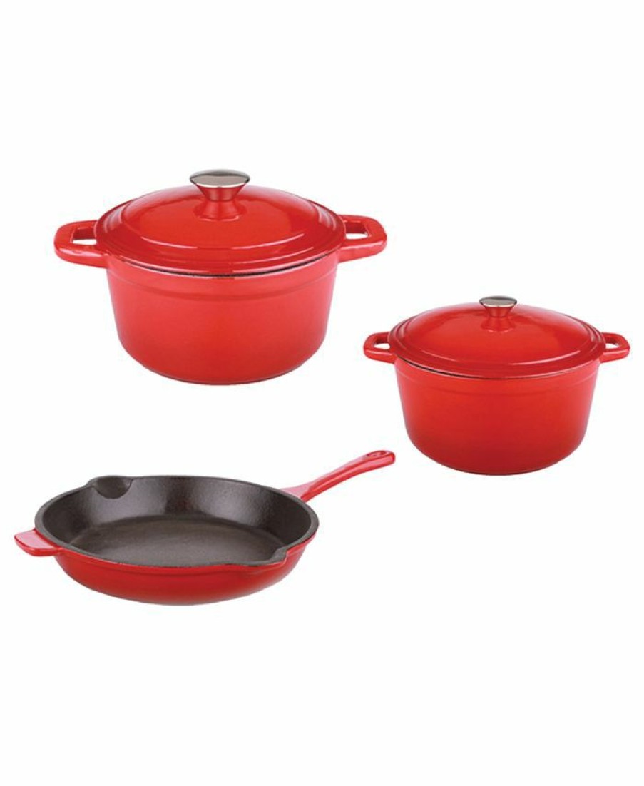 Kitchen * | Berghoff Neo Collection Cast Iron 5-Pc. Cookware Set Red