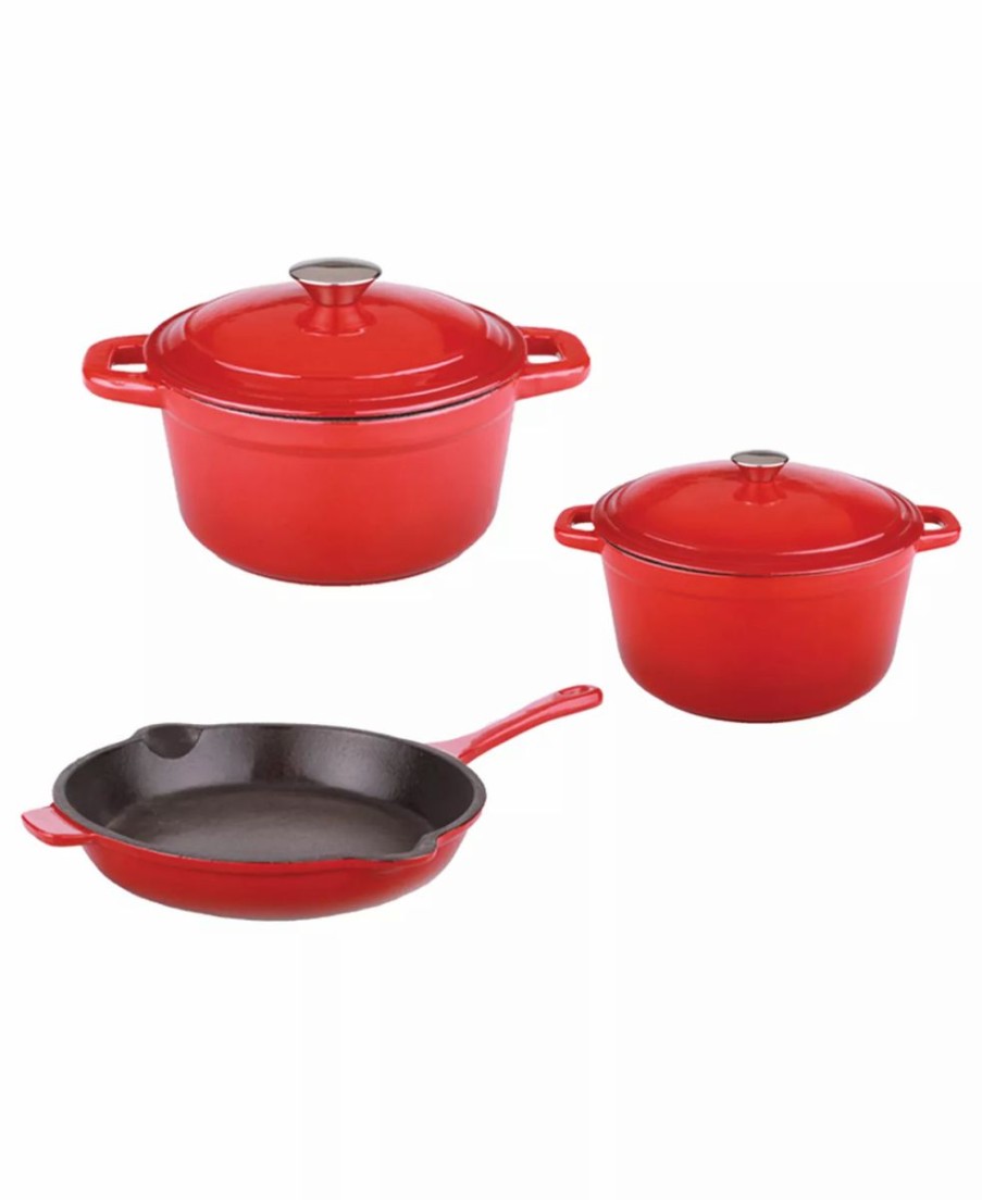 Kitchen * | Berghoff Neo Collection Cast Iron 5-Pc. Cookware Set Red