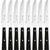 Kitchen * | J.A. Henckels International Eversharp Steak Knives, 8 Piece Set Black