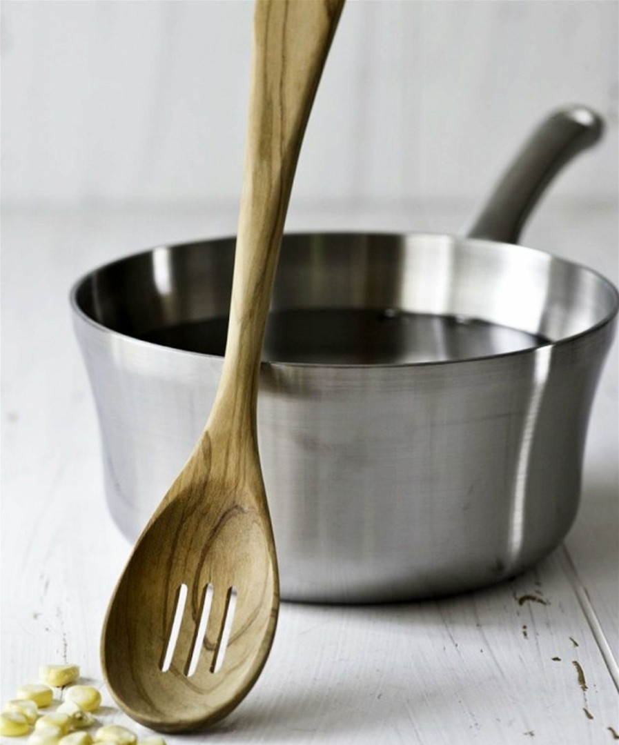 Cooks' Tools * | Berard Slotted Cooking Spoon Olive Wood