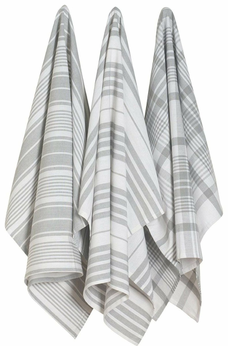 Glassware & Tabletop * | Danica Brands Now Designs By Danica Jumbo Dishtowels (Set Of 3) | London Gray